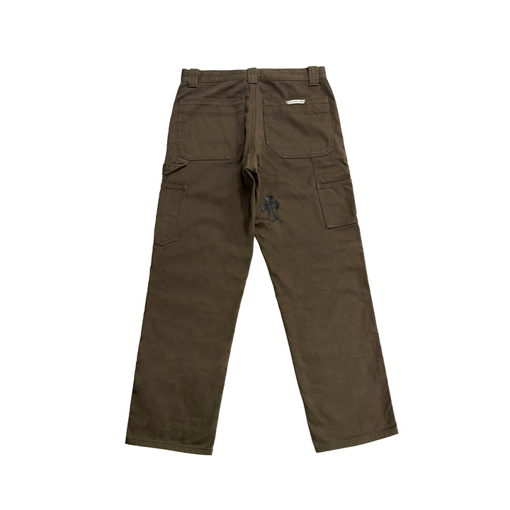 Chrome Hearts Double Knee Cross Patch Carpenter Pants