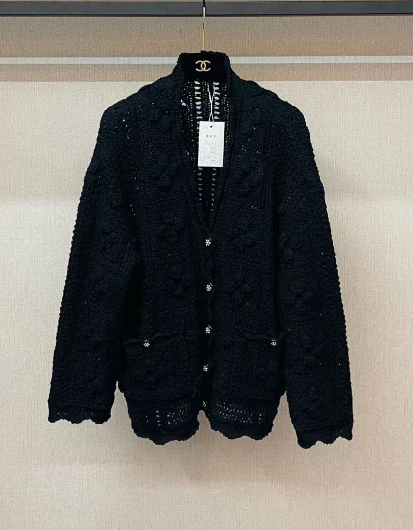 Chanel 25C Black Cardigan - SHENGLI ROAD MARKET