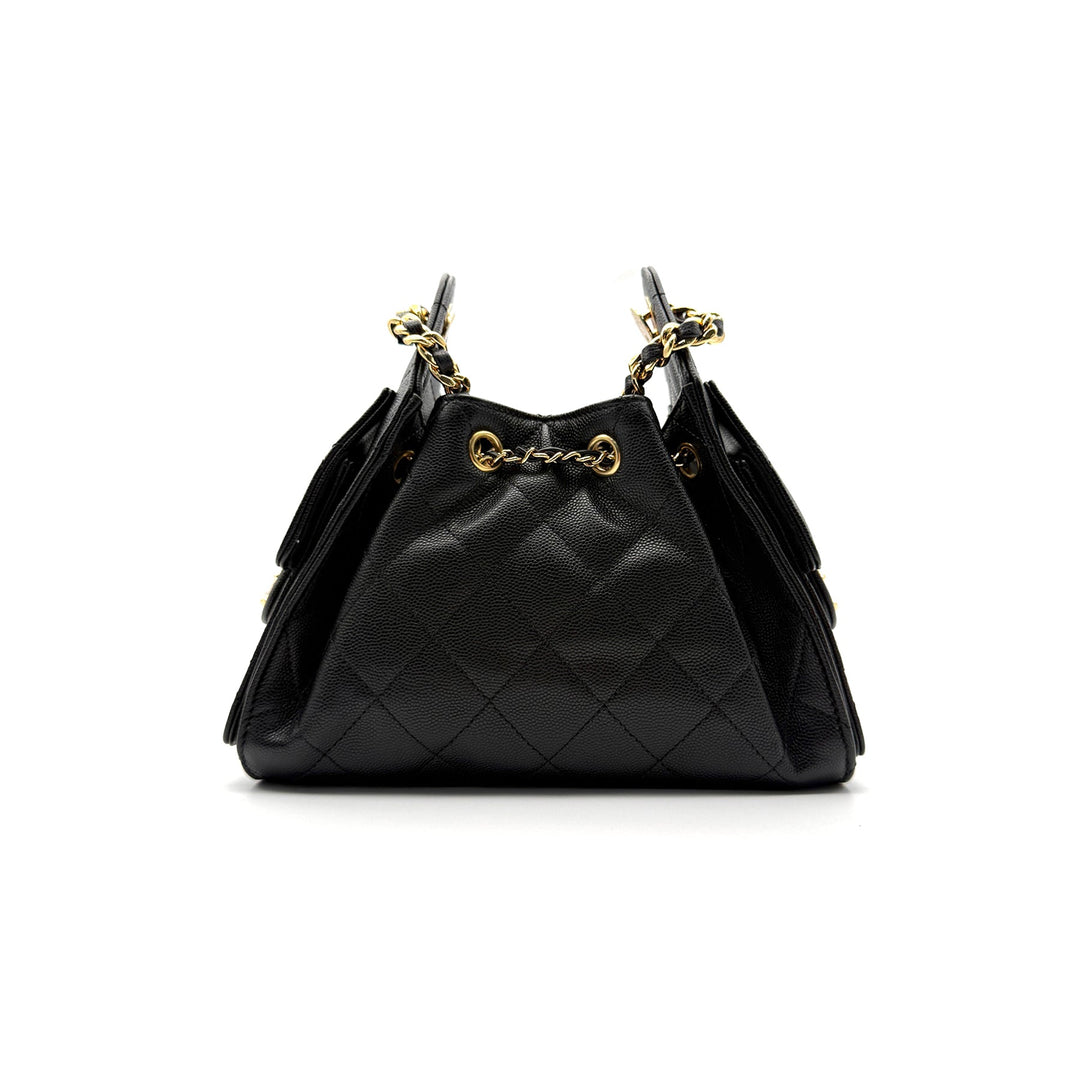 Chanel 26A 25Bag Black Quilted Caviar Mini Shoulderbag - SHENGLI ROAD MARKET