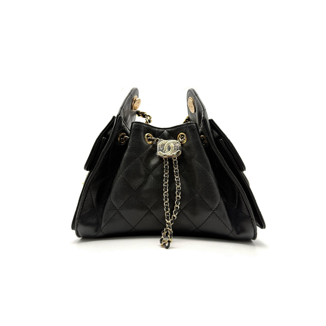 Chanel 26A 25Bag Black Quilted Caviar Mini Shoulderbag - SHENGLI ROAD MARKET