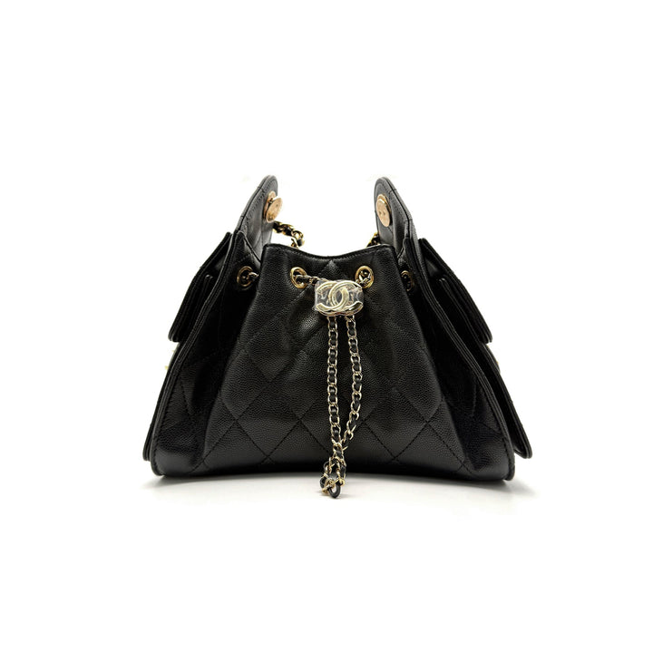 Chanel 26A 25Bag Black Quilted Caviar Mini Shoulderbag - SHENGLI ROAD MARKET