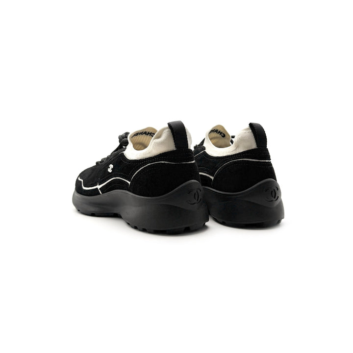 Chanel 26A Suede CC Black Low Top Sneakers - SHENGLI ROAD MARKET