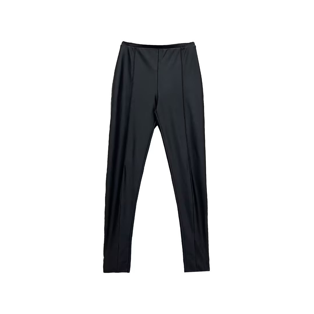 Chanel Black Stretch Leggings - SHENGLI ROAD MARKET