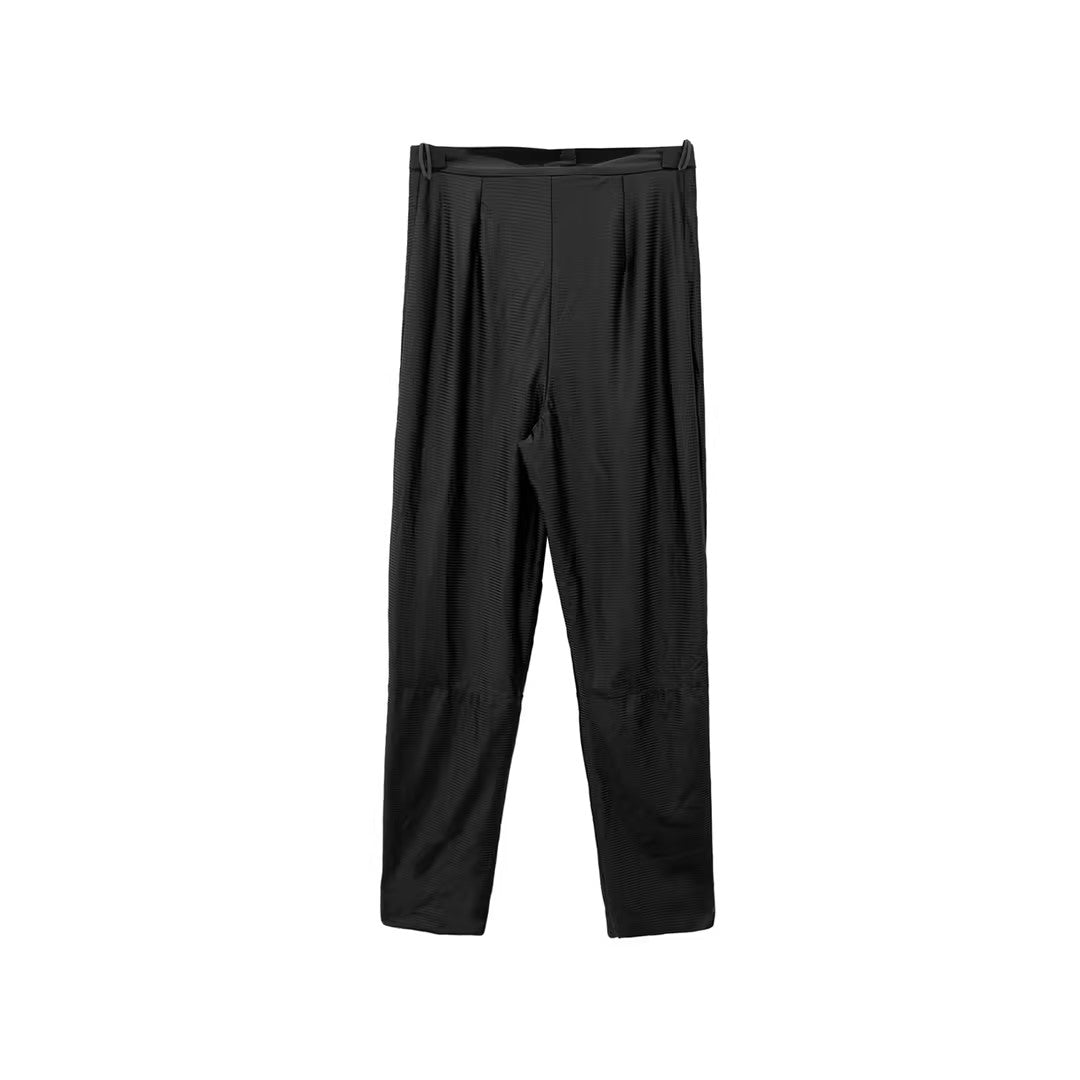 Chanel Black Striped Stretch Leggings - SHENGLI ROAD MARKET