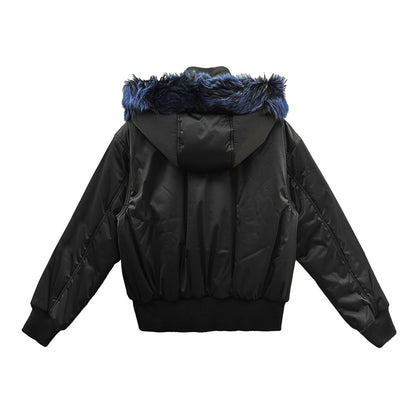 Chanel FUR COLLAR Pocket Zipper Down Jacket - SHENGLI ROAD MARKET