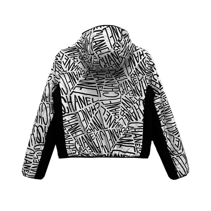 Chanel Letter Print Hooded Down Jacket - SHENGLI ROAD MARKET