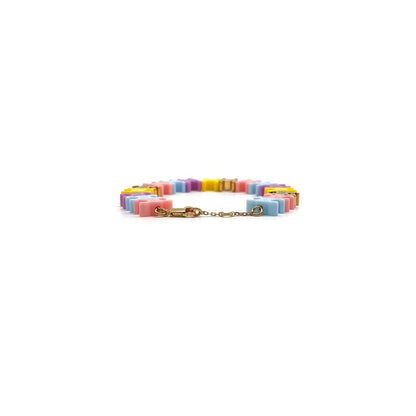 Chanel Macaron Colored Arc de Triomphe Logo Bracelet - SHENGLI ROAD MARKET