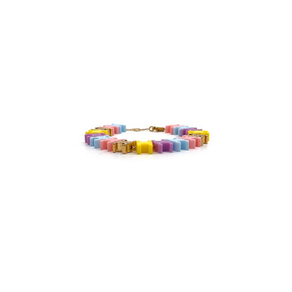 Chanel Macaron Colored Arc de Triomphe Logo Bracelet - SHENGLI ROAD MARKET