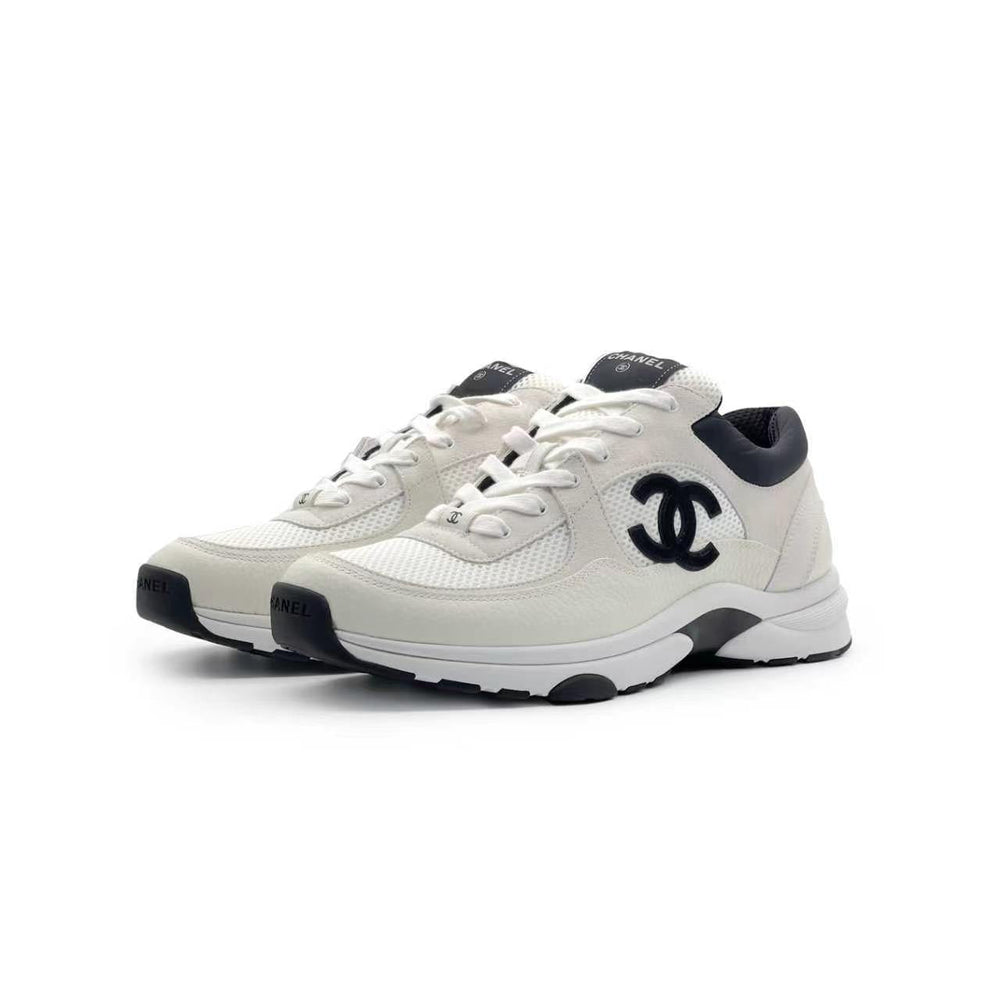 CHANEL Mesh Suede Calfskin Grained Calfskin Sneakers - SHENGLI ROAD MARKET
