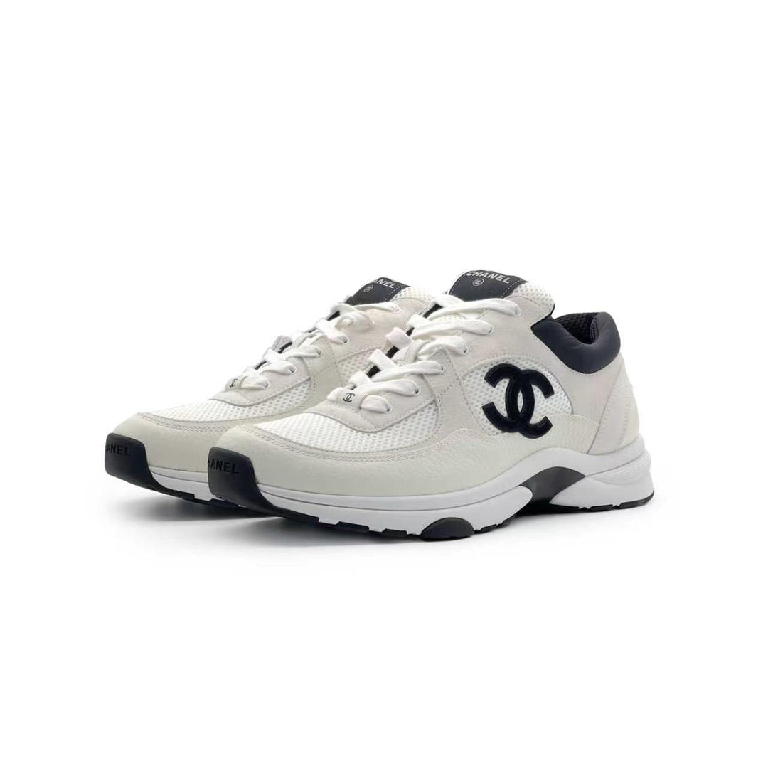 CHANEL Mesh Suede Calfskin Grained Calfskin Sneakers - SHENGLI ROAD MARKET