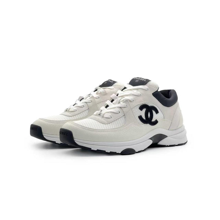 CHANEL Mesh Suede Calfskin Grained Calfskin Sneakers - SHENGLI ROAD MARKET