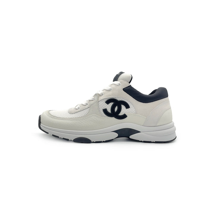 CHANEL Mesh Suede Calfskin Grained Calfskin Sneakers - SHENGLI ROAD MARKET