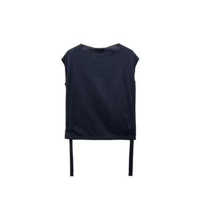 Chanel Navy Sleeveless Vest - SHENGLI ROAD MARKET