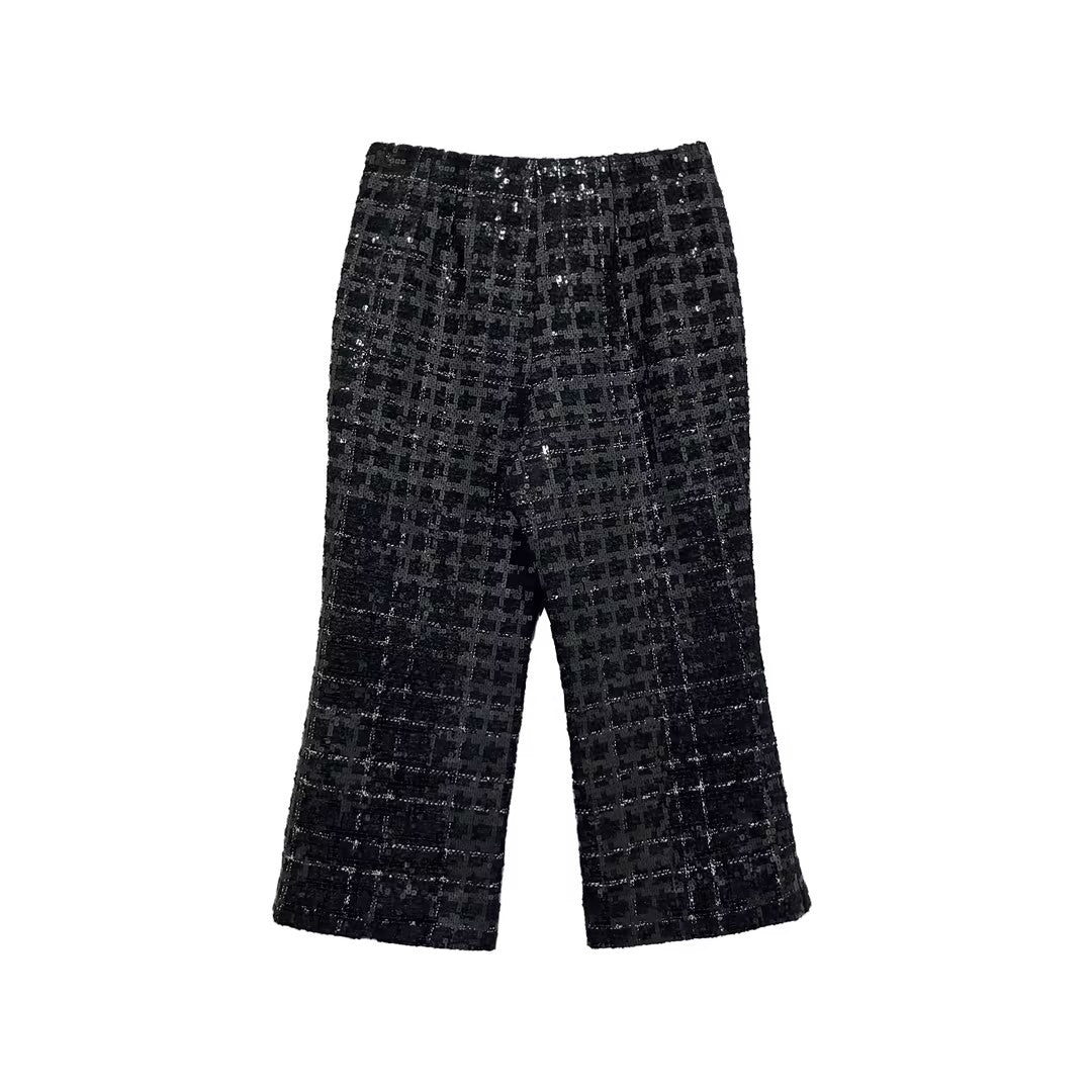 Chanel Sequined Tweed Cropped Trousers - SHENGLI ROAD MARKET