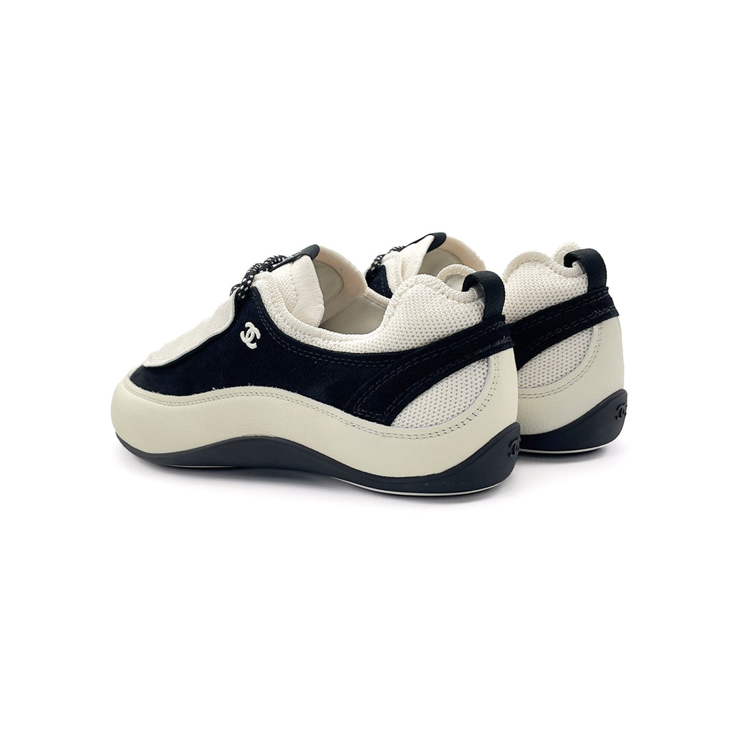 Chanel Velvet Calfskin Mixed Fibers CC Low Top Sneakers - SHENGLI ROAD MARKET