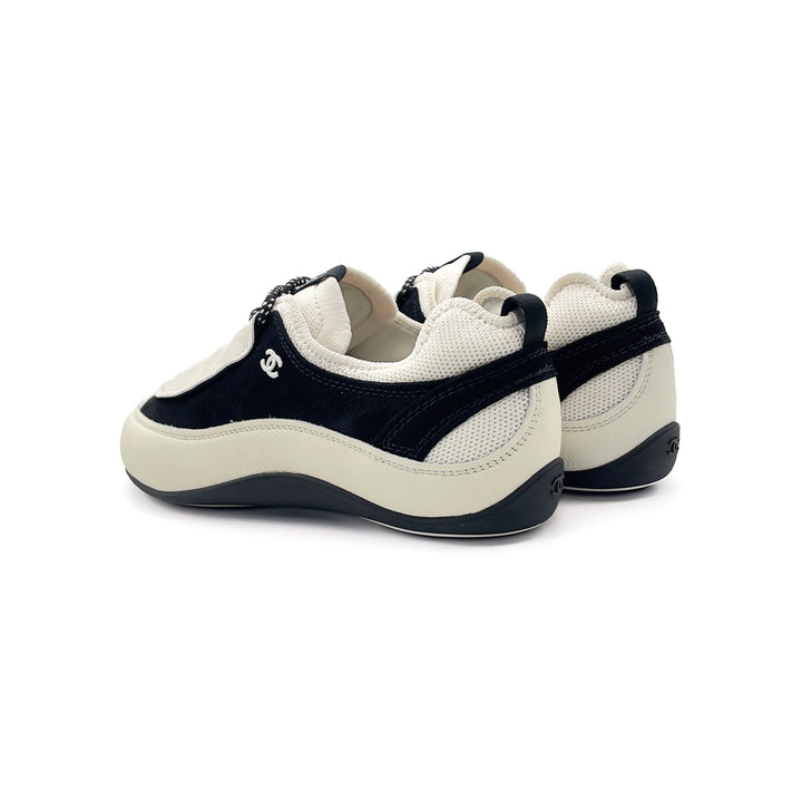 Chanel Velvet Calfskin Mixed Fibers CC Low Top Sneakers - SHENGLI ROAD MARKET