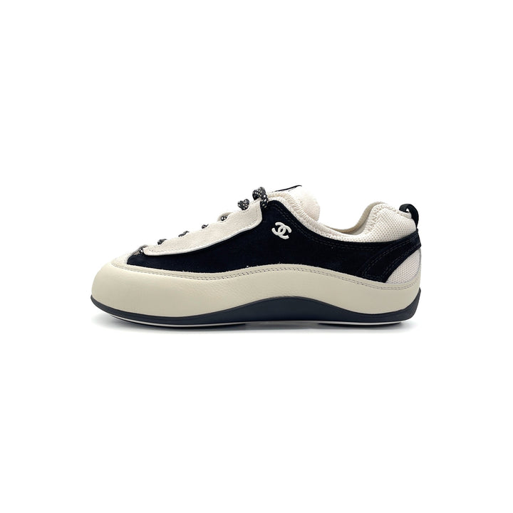 Chanel Velvet Calfskin Mixed Fibers CC Low Top Sneakers - SHENGLI ROAD MARKET