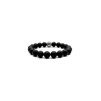 Chrome Hearts 10mm Dull Polish Black Beaded Bracelet - SHENGLI ROAD MARKET