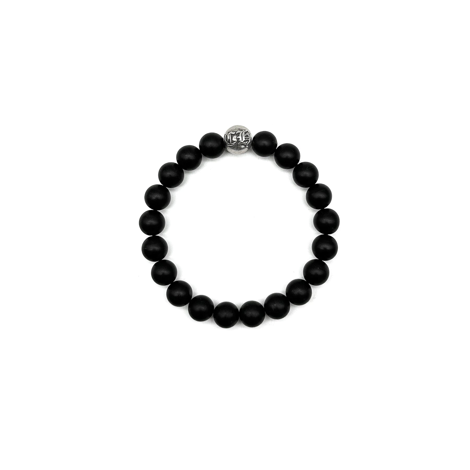 Chrome Hearts 10mm ダルポリッシュ ブラック ビーズ ブレスレット