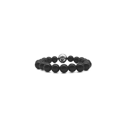 Chrome Hearts 10mm Single Silver Bead Cross Bracelet - SHENGLI ROAD MARKET