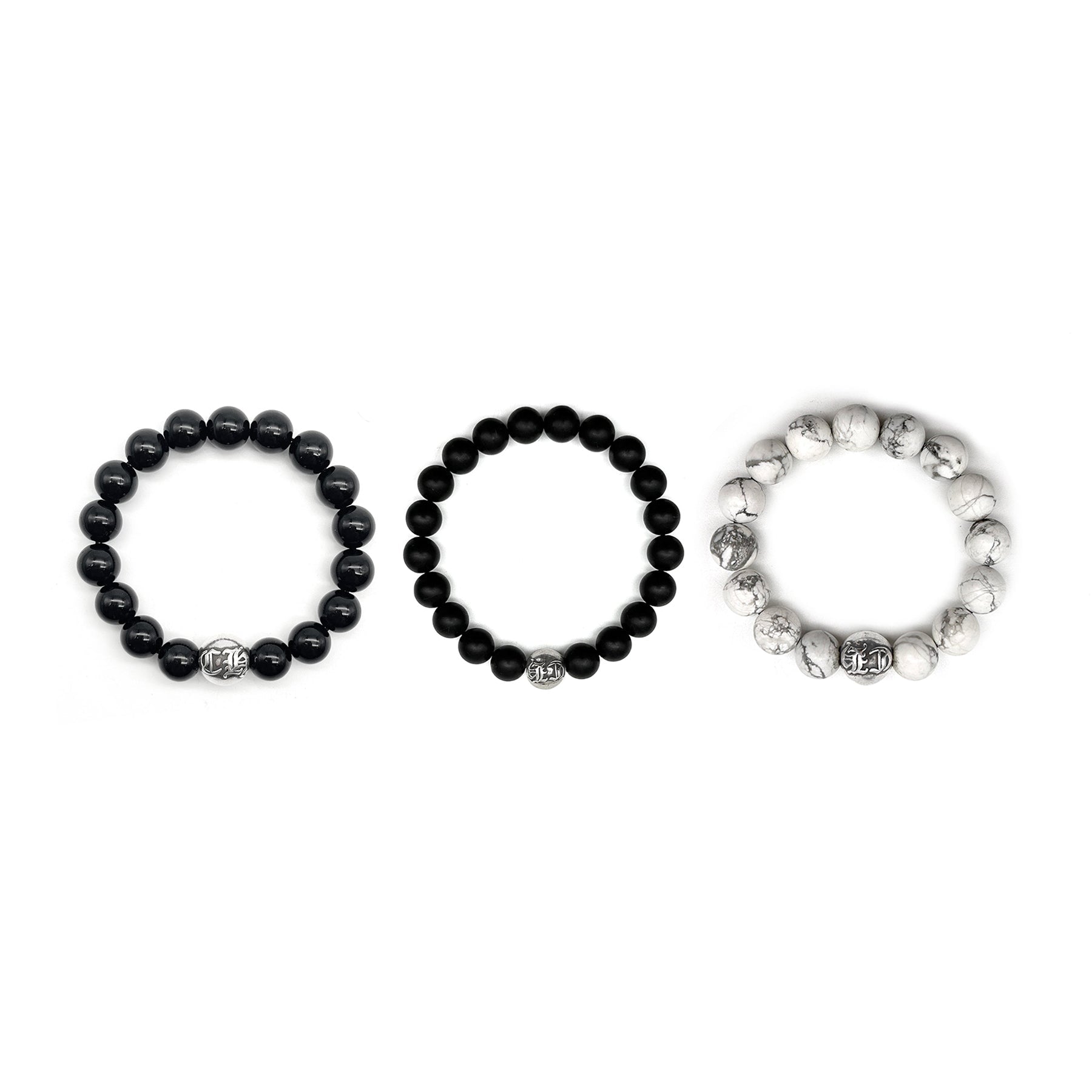 Chrome Hearts 10mm ダルポリッシュ ブラック ビーズ ブレスレット