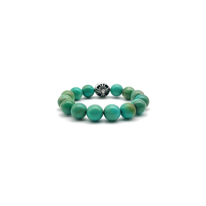 Chrome Hearts 12mm Single Silver Turquoise Bracelet - SHENGLI ROAD MARKET