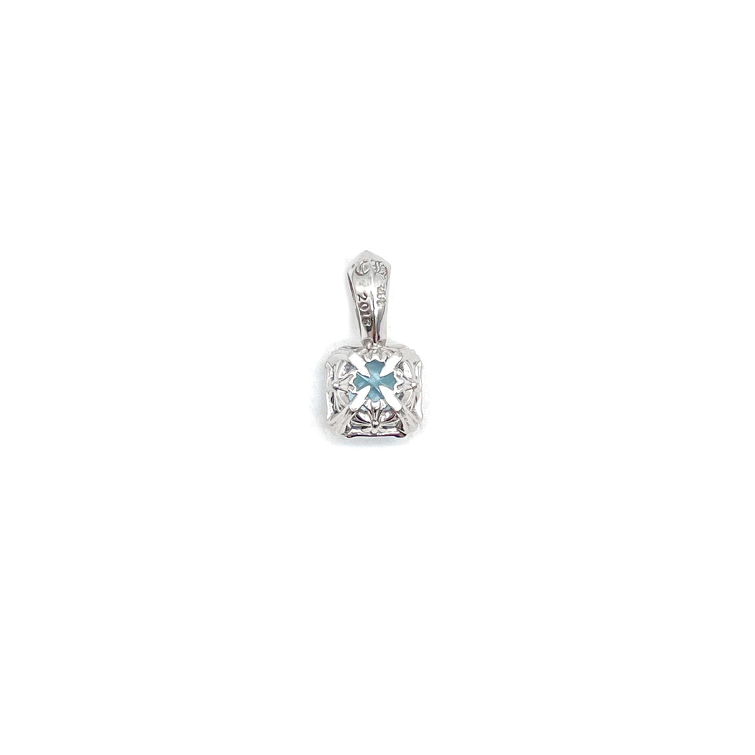 Chrome Hearts 18K White Gold Aquamarine Charm Pendant - SHENGLI ROAD MARKET
