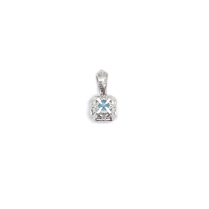 Chrome Hearts 18K White Gold Aquamarine Charm Pendant - SHENGLI ROAD MARKET
