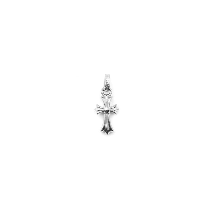 Chrome Hearts 18K White Gold Babyfat Cross Charm Pendant - SHENGLI ROAD MARKET