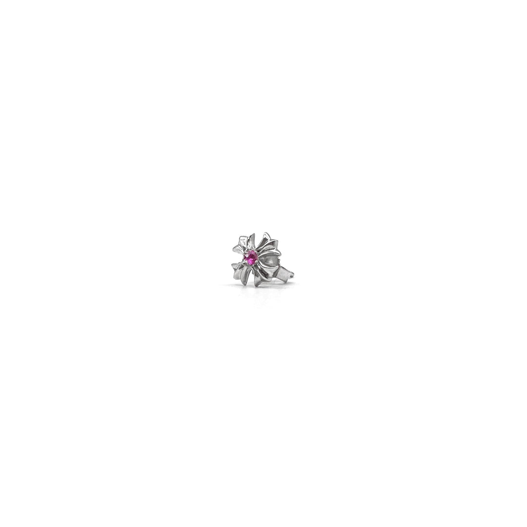 Chrome Hearts 18K White Gold Black Diamonds Babyfat Cross Pendant - SHENGLI ROAD MARKET