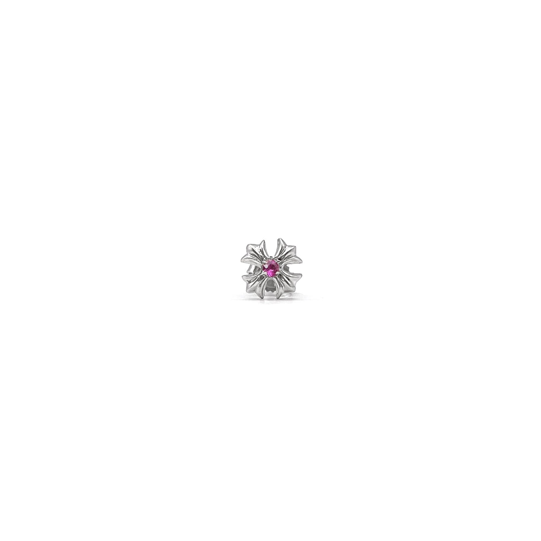 Chrome Hearts 18K White Gold Black Diamonds Babyfat Cross Pendant - SHENGLI ROAD MARKET