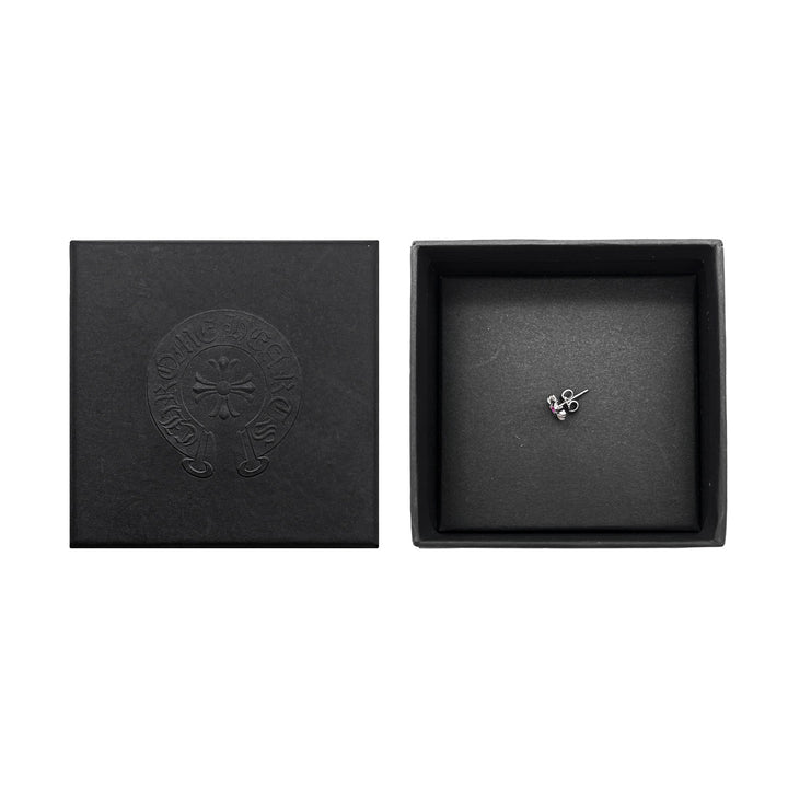 Chrome Hearts 18K White Gold Black Diamonds Babyfat Cross Pendant - SHENGLI ROAD MARKET