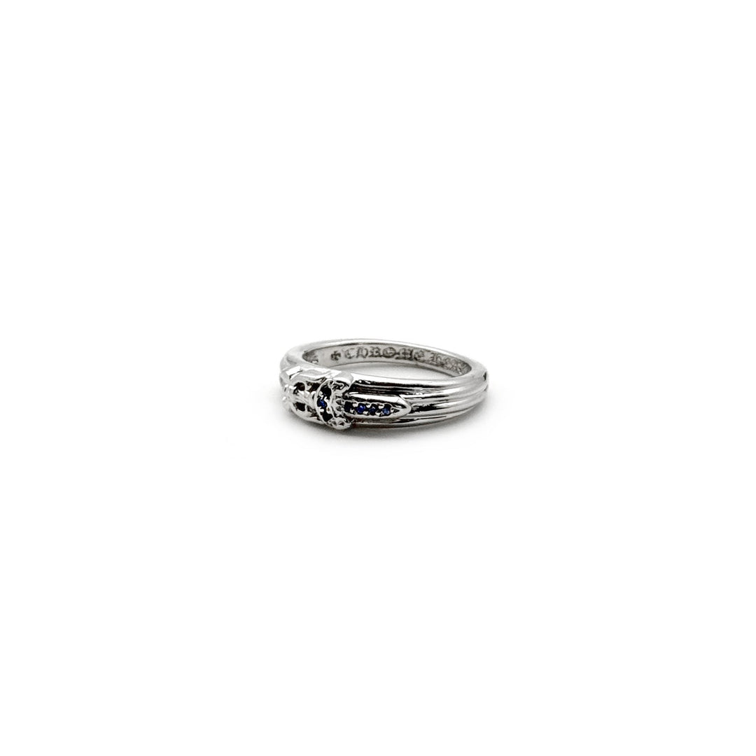 Chrome Hearts 18K White Gold Blue Saph Baby Dagger Ring - SHENGLI ROAD MARKET