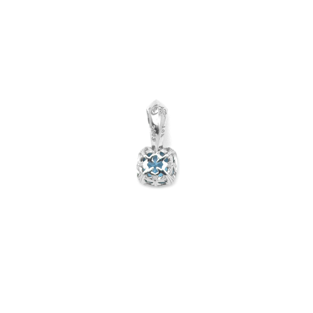 Chrome Hearts 18K White Gold Blue Topaz Aquamarine Charm Pendant - SHENGLI ROAD MARKET