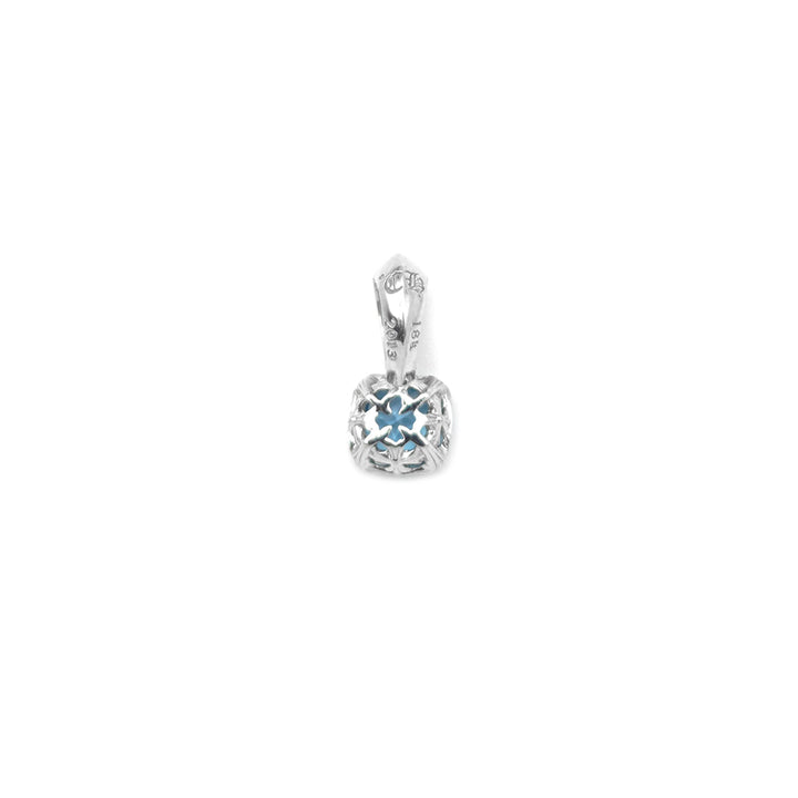 Chrome Hearts 18K White Gold Blue Topaz Aquamarine Charm Pendant - SHENGLI ROAD MARKET