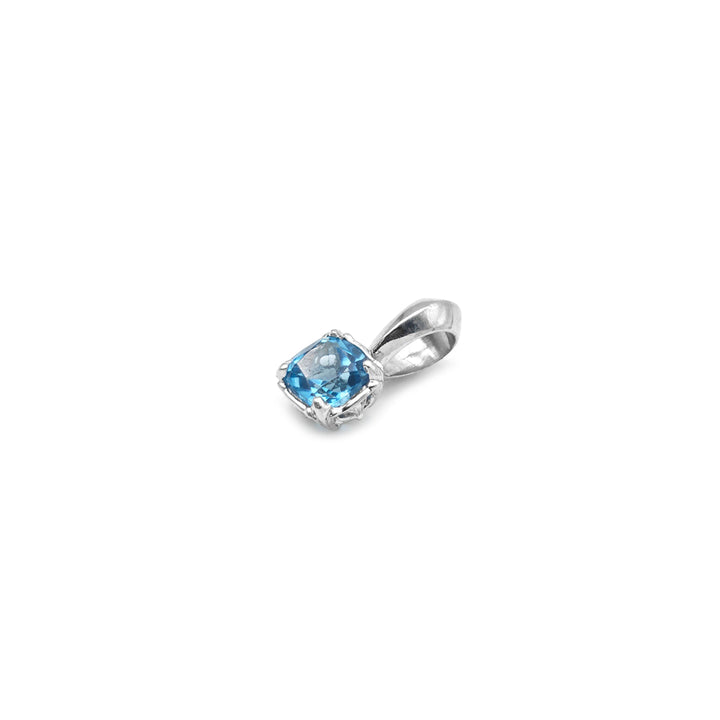 Chrome Hearts 18K White Gold Blue Topaz Aquamarine Charm Pendant - SHENGLI ROAD MARKET
