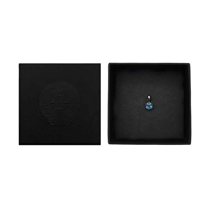 Chrome Hearts 18K White Gold Blue Topaz Aquamarine Charm Pendant - SHENGLI ROAD MARKET