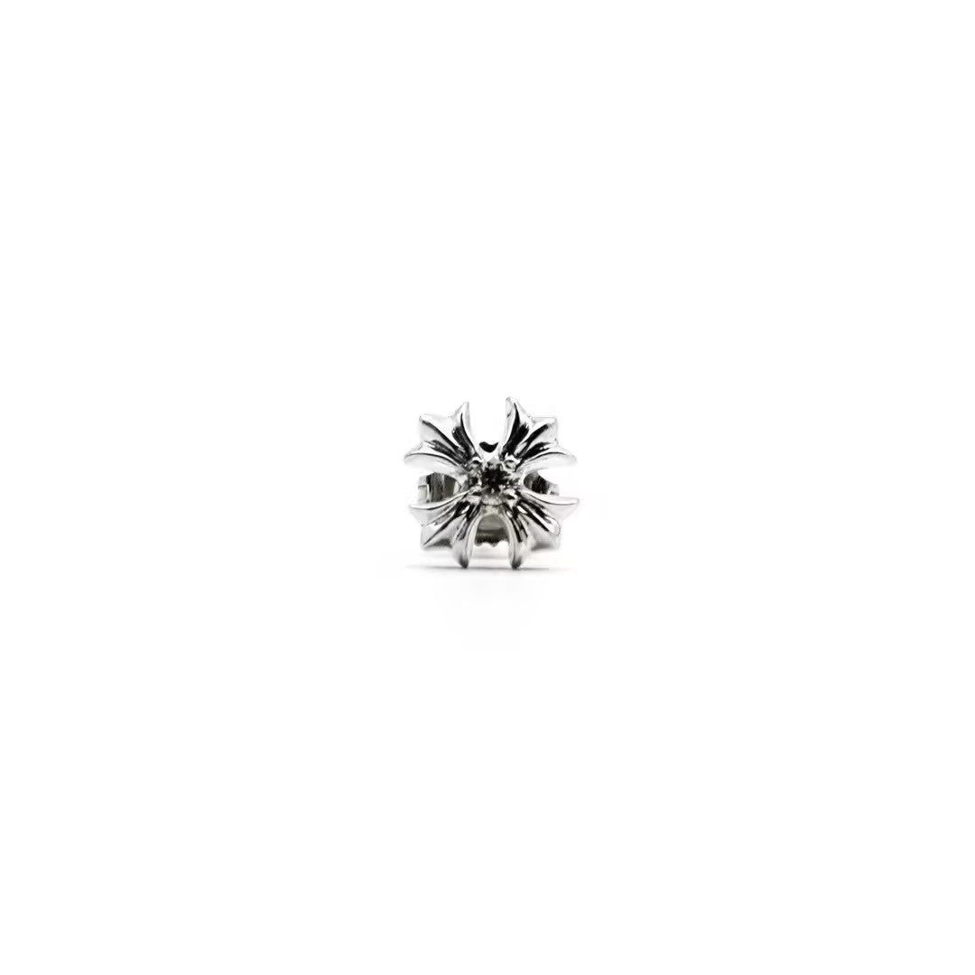 Chrome Hearts 18k White Gold Diamond Cross Earring Ear Stud - SHENGLI ROAD MARKET