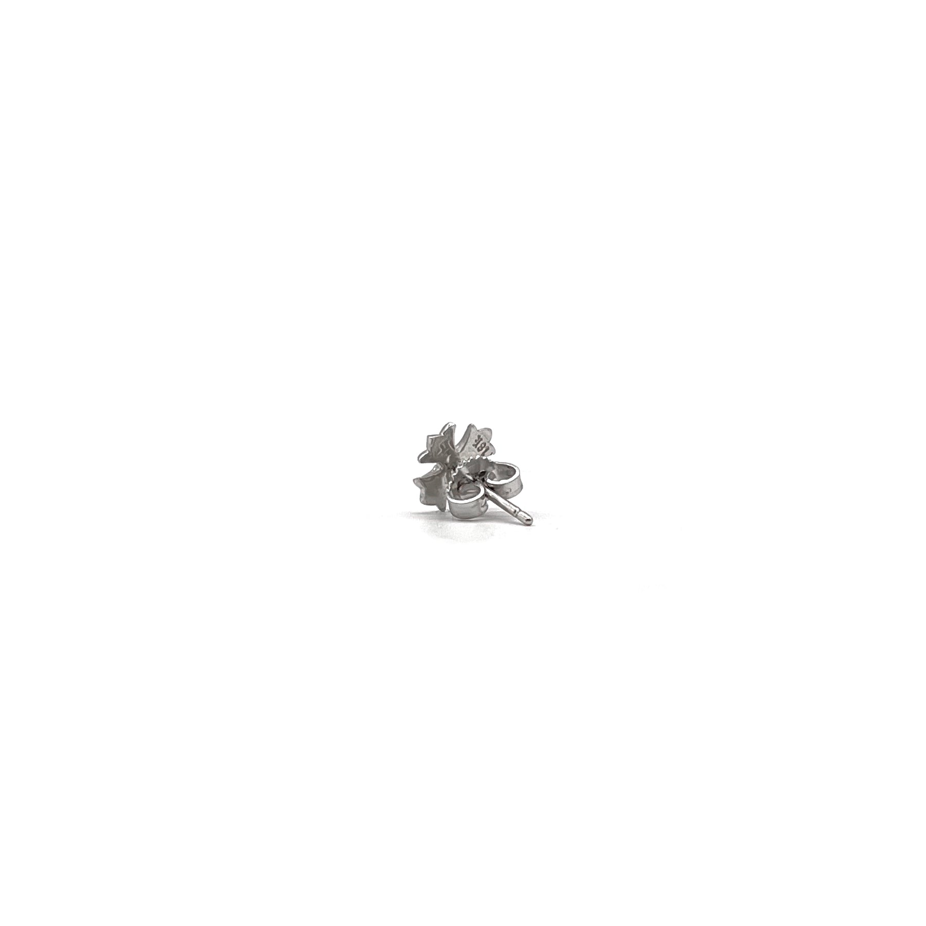 Chrome Hearts 18k White Gold Diamond Cross Earring Stud -SRM