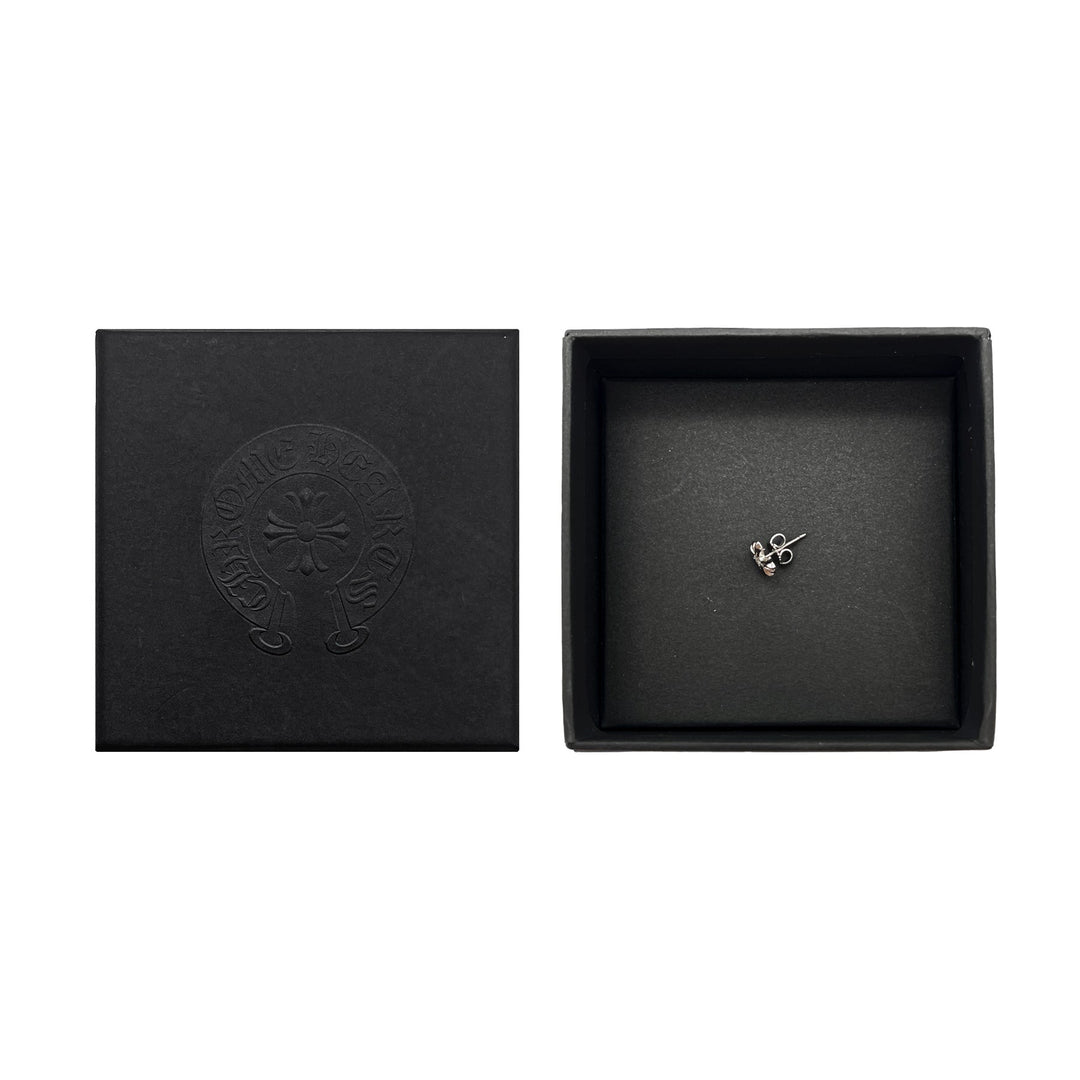 Chrome Hearts 18k White Gold Diamond Cross Earring Stud - SHENGLI ROAD MARKET