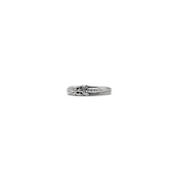 Chrome Hearts 18K White Gold Diamonds Baby Dagger Ring - SHENGLI ROAD MARKET
