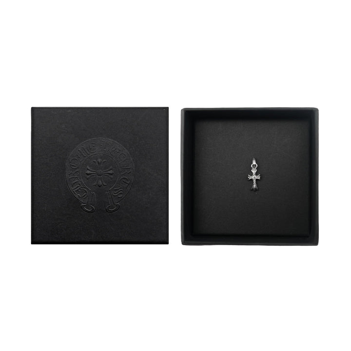 Chrome Hearts 18K White Gold Diamonds Babyfat Cross Charm Pendant - SHENGLI ROAD MARKET