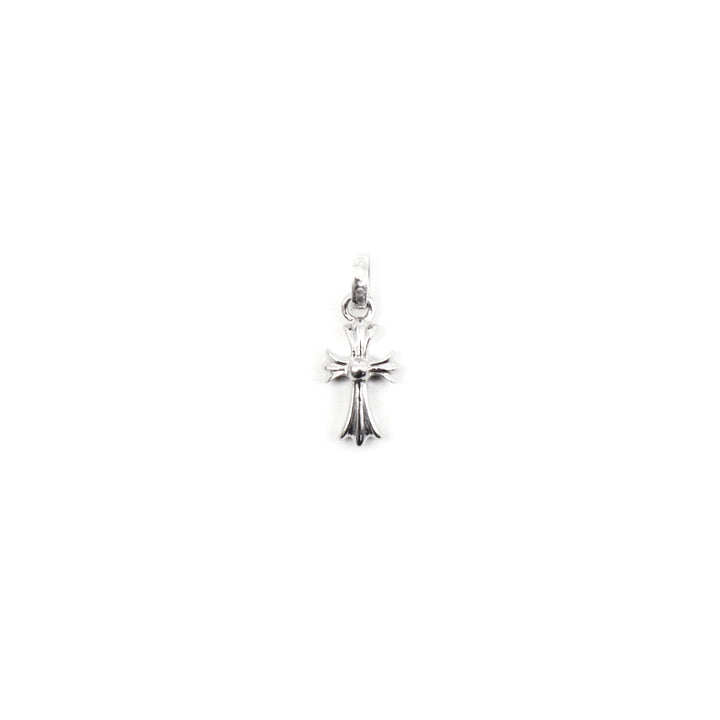 Chrome Hearts 18K White Gold Diamonds Babyfat Cross Charm Pendant - SHENGLI ROAD MARKET