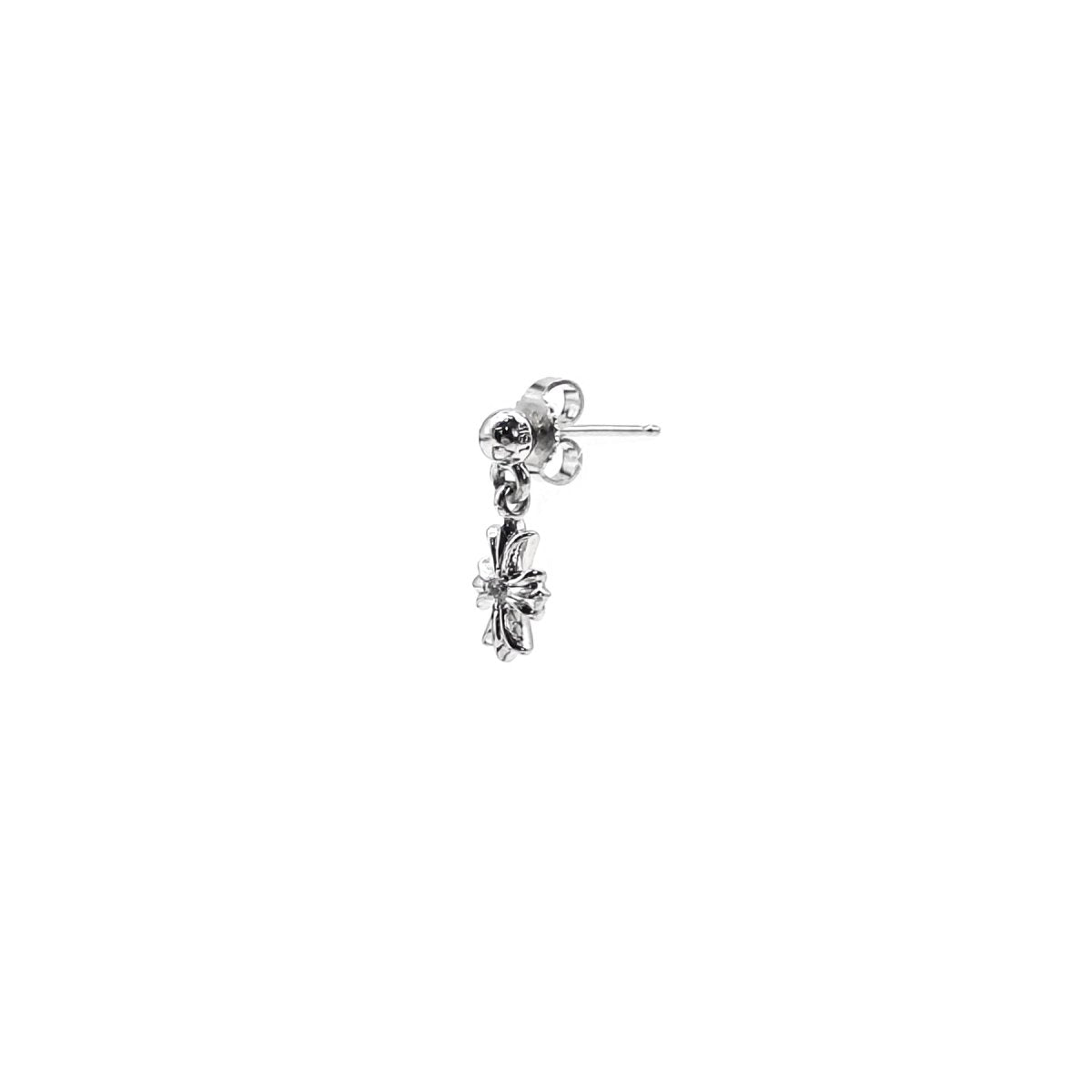 Chrome Hearts 18K White Gold Diamonds Cross Earring - SHENGLI ROAD MARKET