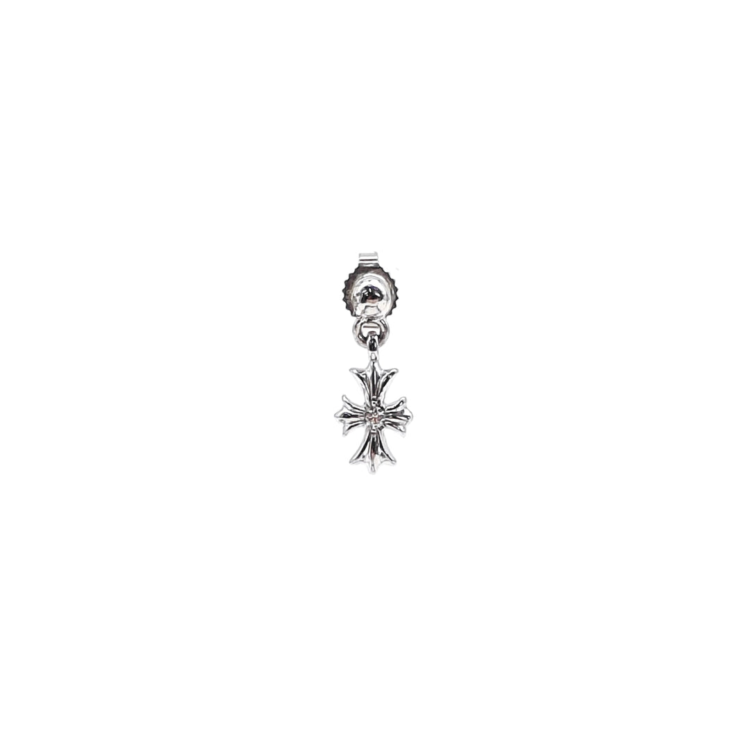 Chrome Hearts 18K White Gold Diamonds Cross Earring Drop - SHENGLI ROAD MARKET