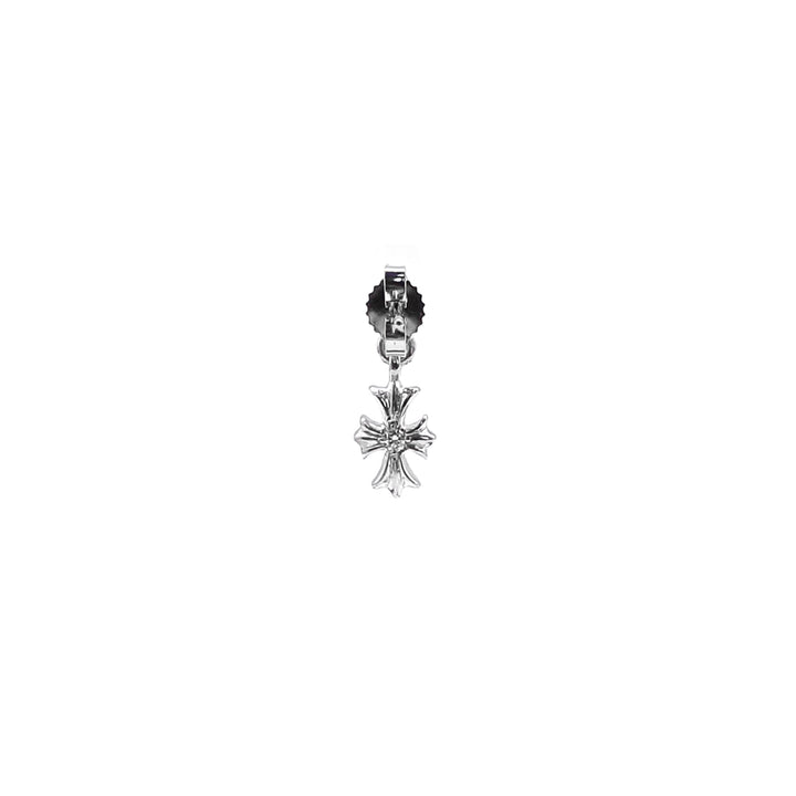Chrome Hearts 18K White Gold Diamonds Cross Earring Drop - SHENGLI ROAD MARKET