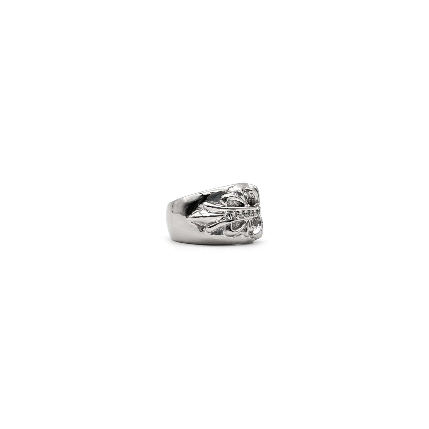 Chrome Hearts 18K White Gold Diamonds Keeper Ring - SRM – SHENGLI