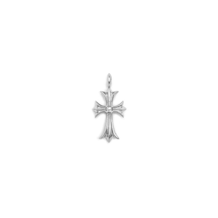 Chrome Hearts 18K White Gold Diamonds Tiny Cross Necklace Charm - SHENGLI ROAD MARKET