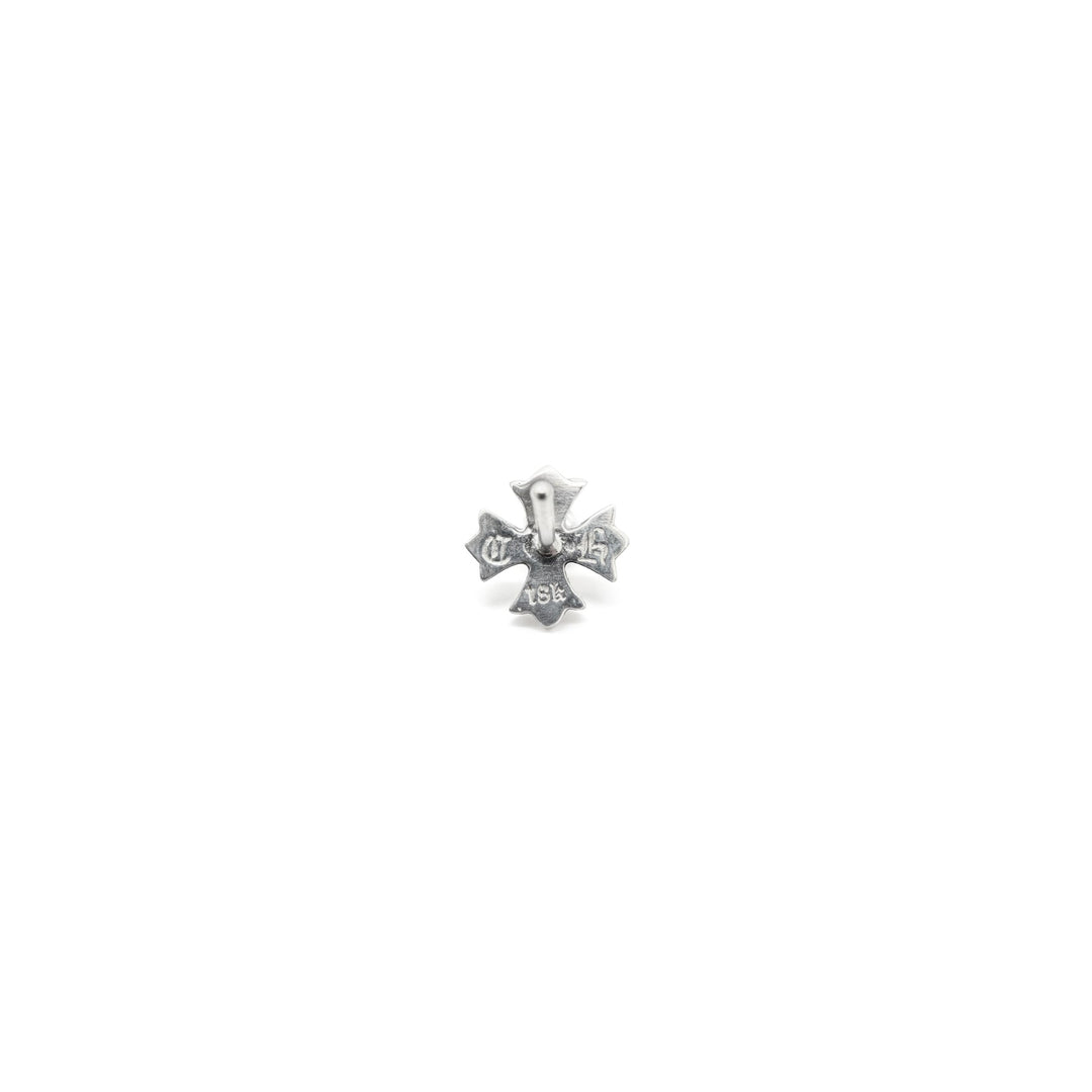 Chrome Hearts 18K White Gold Emerald Cross Earring Stud - SHENGLI ROAD MARKET