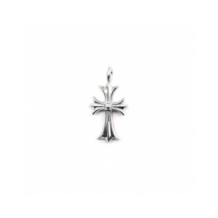 Chrome Hearts 18K White Gold Emerald Tiny Cross Pendant - SHENGLI ROAD MARKET